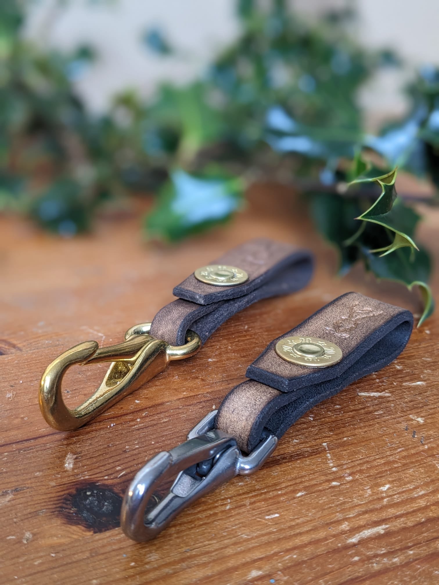 Leather hot sale key lanyard